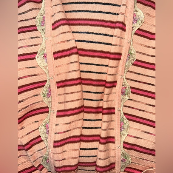 NWT Intuitions pink rose sweater cardigan - Picture 10 of 16
